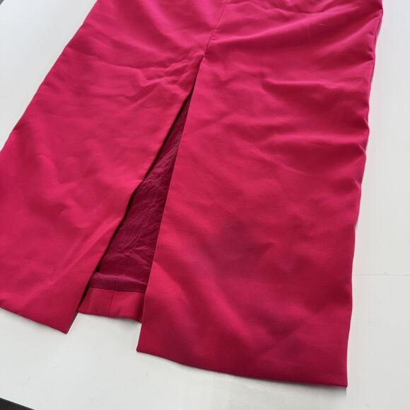Christian Siriano Dress Womens 2 Pink Sleeveless Midi Formal Slit Evening Gown - Picture 8 of 10